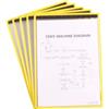 Djois, Tarifold 194604 - Sacchetto magnetico formato A4, verticale, giallo, 5 pezzi, tasche rinforzate, PVC antiriflesso, striscia magnetica, prodotto in Francia, ideale per fabbrica, ufficio, negozio