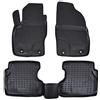 J&J AUTOMOTIVE Tappetini Auto in Gomma su Misura per Ford Focus 2 2005-2010, Set da 4 Pezzi, 3D - con Bordo Alto, Antiscivolo, Inodore, Colore Nero, TPE