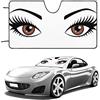 208 Parasole Auto Parabrezza Occhi Marroni Femminili Parasole per Parabrezza Anteriore Pieghevole Anti-UV Copri Vetro Auto Universale per Estate Camion SUV
