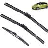 Autopixl Set spazzole tergicristallo anteriore e posteriore compatibile con Ford Fiesta 7 2008-2016 Spazzole for parabrezza parabrezza 26+15+12 (Size : Left Hand Drive)