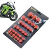 Whnbuij Copridado per Motocicletta - Copribullone per Motocicletta in 5 Colori | 30 Pezzi/Set Eleganti Copri bulloni per Viti per Moto, Copri Viti per Moto antiruggine, Decorazione per Moto