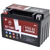 Battanux Batteria Moto Battanux YTX9-BS 12V 8Ah AGM - Alta Capacità, Senza Manutenzione, Antiperdite, Pronta all'Uso per Moto, ATV e UTV