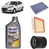 OP Kit tagliando 3 filtri + 5L olio Mobil 5W-20 per Ford Fiesta VI 1.0 EcoBoost benzina 2008-2018