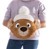 NICI Muff Peluche Orsetto Cappuccino 32x34 cm - Scaldamani con Funzione Cuscino, Soffice e Confortevole | 63256
