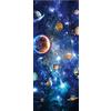 A.Monamour Adesivo Porta Autoadesiva Stelle Pianeti E Galassie Nello Spazio Esterno Vinile PVC Adesivi per Porte Interne 3D Pellicola Adesiva Poster Sticker Murale Parete Carta da Parati