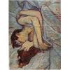 My Custom Style Stampa su Tela Canvas cartonata #Arte-Bacio a Letto, Toulouse Lautrec# quadretto 25x30cm.