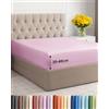 CGK Unlimited Lenzuolo con Angoli 120x190 cm Rosa - Tasca Profonda 40cm (16) - Microfibra Premium Effetto Hotel - Tessuto Morbido e Traspirante - Antipiega, Anallergico e Certificato OEKO-TEX Standard 100