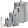 ONTYZZ Organizzatore Valigie Compressione Cubo Imballaggio Set di 4 Riutilizzabile TPU Sacchetti Sottovuoto con IPX8 Impermeabile Cerniera Sacchetti Sottovuoto per Vestiti, Biancheria Intima, Calzini, Scarpe