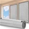NRQCJM Pellicola Oscurante Finestre Totale Senza Colla, Isolante Termico Vetri Interni Alluminio Privacy, Meglio di Tende a Rullo Oscuranti per Cameretta e Bagno(Grigio,55x100cm)
