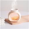 Gwezmxs Bianco Bruciatore Oli Essenziali, Brucia Essenze, Lampade Aromaterapia, Ceramica Elegante, Scalda Cera per Candele, Diffusori Candle, Decorazioni per la Camera da Letto, Ambiente Rilassante