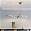 Yuelux Lampadario a Sospensione Spirale LED Moderno | Dimmerabile con Telecomando e Altezza Regolabile | Per Illuminazione Tavolo da Pranzo, Cucina, Soggiorno e Bar (Nero, 100cm)