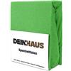 DH DEIN . HAUS dein.haus, lenzuolo in spugna con angoli elasticizzati, in cotone, colorato, Cotone, verde, 100 x 200 cm