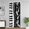 Homemissing Pianoforte 30%-50% Tenda oscurante oscurante 86 x 203 cm Rock Music tenda per porta divisorio tenda copertura adolescenti Decor strumenti pianoforte nero bianco trattamenti finestra
