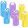 Behiruch Set di 54 ricambi per scopino per WC usa e getta, testine in spugna, diverse fragranze, testine di ricambio per scopino WC, manici non inclusi (blu-viola-giallo)