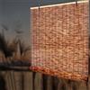 Geovne Tenda a Rullo in Bambù Naturale,Tapparella in Midollino Carbonizzazione Retrò,Tende Alla Romana con Sollevatore,Tapparelle in Reed Traspirante,per Esterni Interni (130x140cm/51x55in)