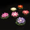 Kivivaka 6 luci a LED artificiali galleggianti per luci di ninfea, fiori di loto artificiali galleggianti, decorazione per piscina, laghetto, acquario, giardino, colori casuali
