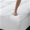 DUANDUAN Coprimaterasso 180 x 200 cm | Topper spesso | Coprimaterasso con tasche profonde 25 cm | Morbido e lavabile in lavatrice | Bianco