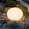 tectake® Lampada da terra Sfera LED, luce RGB da esterno e interno, telecomando, 16 colori, 1200 lumen, IP44 water proof, polietilene, luci giardino arredo esterno, piedini - L - Ø 35 x 27,5 cm