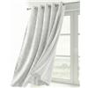 BEAUTEX Tenda in velluto con occhielli, colore bianco, 140 x 280 cm, oscurante