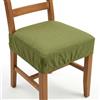 imi shop Cuscini Sedia 40x40 Imbottiti, Cotone e Poliestere, Comfort 5 cm, con Elastico Perimetrale e Fascia 12 cm, Antiscivolo, Set da 4 o 6 Pezzi, 7 Colori Disponibili (4, Verde)