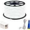 MAKA change your life quality MAKA Striscia LED COB 24V IP65 Tagliabile, Luce Continua Uniforme, Rivestimento in PVC, Kit con Silicone Sigillante per i Fori da Cablaggio, per Interno ed Esterno, Senza Alimentatore (3000K, 15 m)