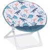 Relaxdays Moon Chair, Poltroncina Pieghevole Ultraleggera per Camera dei Bambini, Sedia per Interni e Esterni, Colorata