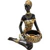 Generico Scultura Africana | Centrotavola Organizer Portagioie | Statue Di Donna Africana Come Portaoggetti | Per Gioielli Caramelle Casa Soggiorno Scrivania Mensola Armadio