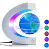 Poojaed Lampada a globo galleggiante a levitazione magnetica con luci LED multicolori, globo a C per la decorazione della scrivania dell'ufficio, regalo per uomini, donne, padri e marit(Globo8,5cm)