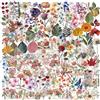 Rainway Adesivi floreali, 150 pezzi, vintage, impermeabili, in vinile, per scrapbooking, creativi, adesivi floreali, adesivi estetici per laptop, diari, skateboard, bicicletta, moto