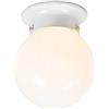 Qazqa Scoop - Lampada da soffitto Retrò - 1 luce - Ø 150 mm - Bianco - Retrò - Soggiorno I Camera da letto I Sala da Pranzo I Cucina