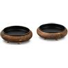 Marjoramy 2 Pezzi Sottopiatto per Candele in Legno, Portacandele per Candele Cilindriche, Sottocandela Rotondo Tavolo, Portacandele Decorativi per Cera Battesimo Matrimonio