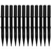 Tofficu 20 Pezzi Picchetti Solari per Luci da Giardino, Plastico Nero, Impermeabili e Resistenti al Sole, per Decorazione Esterna e Paesaggio