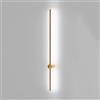 duhapy Lampada da parete a strisce per interni, lampade da parete lunghe lineari in ottone con paralume in silicone bianco, applique moderne a LED, applique creative girevoli a 360° e regolabili per comodino