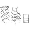 InnovaGoods - Stendibiancheria Verticale Pieghevole, 3 Altezze, 11 Barre, Impermeabile, Facile Assemblaggio, Design Portatile, Adatto Interni/Esterni, Ferro, Argento, Taglia Unica
