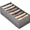 HERCHR 2 Pezzi Intimo Pantaloni Divisori Scatola Portaoggetti, 7 Griglie Armadio Vestiti Organizer Armadio Cassetti Organizer Cestini in Tessuto Contenitori Armadietto Scatola di Separazione Per Reggiseni Ca