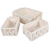 IGTOPS Cesto portaoggetti macramè con maniglia, cesto in tessuto bohémien, scaffale decorativo per piano di lavoro, organizer per armadio, fasciatoio, storage Basket (3)