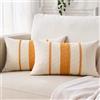 Aisybaklyn Cuscini Divano 30x50 cm Federe Cuscini Bohémien Giallo Cotone e lino Intrecciato Moderno Fodere Cuscini Elegante Macramè Cuscino Decorativo per Divano Camera da Letto Sedia di Casa Set di 2