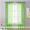 Surwin Tinta Unita Tende per Interni a Vetro Con Occhielli, 2 Pezzi Camera da Letto, Voile Semi Trasparenti per Cucina, Soggiorno 132x240cm, Verde