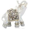 HERCHR Statuette in resina a Forma di Elefante, Feng Shui Statua Decorativa Da Interno con la Proboscide Alzata Elefanti per Desktop