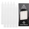 ALLAVA Set Candele 10 Lisce, Colore Bianco, 100% Paraffina, Durata 6 Ore, per Comunione, Battesimo, Compleanno, Matrimonio, Candela per Decorazione, Altezza 19 cm, Diametro 18 mm