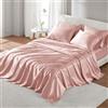 Madison Park - MPE20-774 Raso di lusso e setoso con tasca profonda 40,6 cm 6 pezzi set di lenzuola durevoli, King, Blush