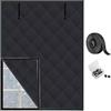 Generico Kit di Isolamento Termico Antivento e Fonoassorbente per Finestre, Tenda Termica A 3 Strati Resistenti al Freddo e Impermeabili 80/120/200 Cm Pellicola Isolante,Nero,32x87in/80x220cm