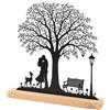 BlueXP Figura Decorativa Romantica in Metallo Coppia Innamorata Sotto l'albero con Cerbiatto Panchina & lanterna Decorazione Primaverile per Camera da letto & Nozze Idea Regalo Coppie e Innamorati