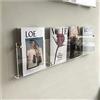 LIDCOM Portariviste Porta Riviste Porta Riviste Acrilico Trasparente, Ufficio Casa Montaggio A Parete Supporto per Opuscoli Scaffale per Cataloghi, per Sala D'attesa Soggiorno (Size : Length 100cm/39.4inch