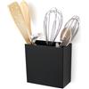 KalaMitica - Contenitore Magnetico "Uranos", Porta Mestoli e Portaoggetti per Lavagna Magnetica - Design Moderno, Nero Laccato con Finitura Opaca - 13,5 x 13 x 7 cm