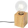 Qazqa bloc - Lampada da tavolo rustico - 1 luce - L 80 mm - Legno - rustico - Soggiorno I Camera da letto I Sala da Pranzo I Cucina