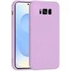 Mixroom - Cover Custodia Case per Samsung Galaxy S8 Plus Protezione Fotocamera in Silicone TPU Morbido Opaco Bordi Piatti Colore Lilla
