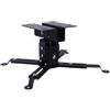 Opatiny Supporto da soffitto per proiettore, regolabile, in acciaio, inclinabile, girevole a 360°, per casa, ufficio, scuola, cinema, resistente, 13,6 kg (nero)