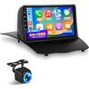 LORPHEIR PX5S 8-Core 6G+128G Radio Android per Ford Fiesta 2009-2017, Schermo Tattile IPS 9 1280x720P Fiesta CarPlay Stereo con Wireless Android Auto, DSP, GPS, 5G/WiFi, Bluetooth 5.0 + Telecamera Retromarcia