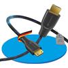 Sonero® cavo Premium High Speed da Mini HDMI a HDMI 4K, connettore da Mini HDMI C a connettore HDMI A, contatti dorati, doppia schermatura, rivestimento in tessuto, 0,50 m